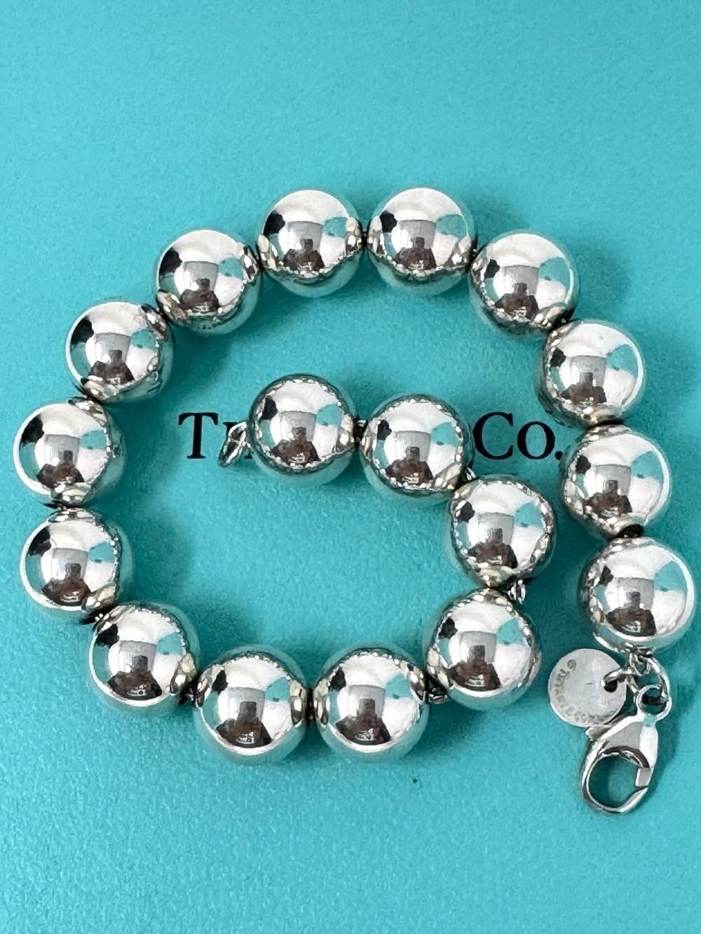 Authentic Tiffany & Co. Ball Beaded 10mm Bracelet.